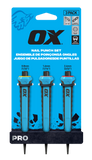 OX Pro Nail Punch w/ Grip 3-Pack - 0.8mm, 1.6mm, 2.4mm