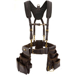 OX Tools Pro Framer’s Tool Rig in Oil Tanned Top Grain Leather with (L/XL) Tool Belt and Padded Suspender