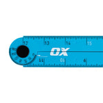 OX Pro 24-Inch Imperial Tuff Rule | Cyan