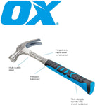 OX Tools 16 Ounce Curved Claw Hammer - OX Tools